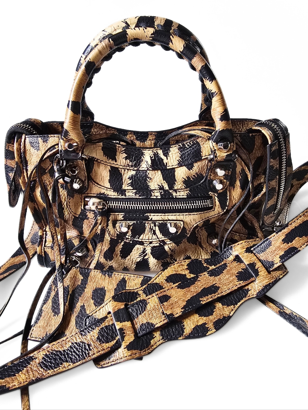 Balenciaga City Bag Mini Leopard Print Leather - Picture 3 of 14